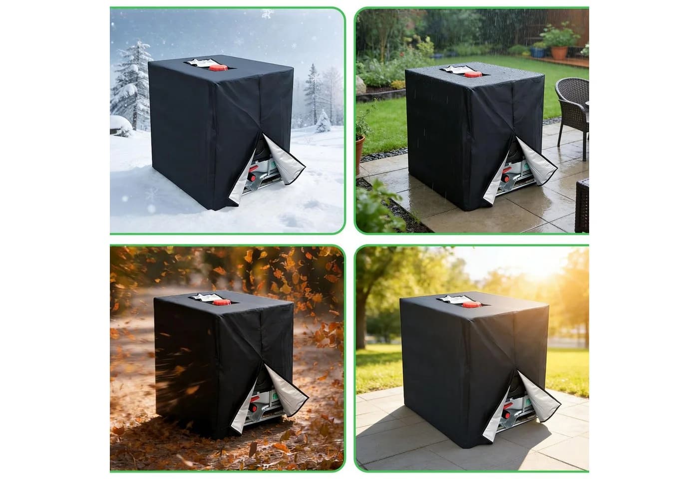FOUORTUNATE-BEE Solarabdeckplane 1000L Wassertank UV-Schutz wasserdicht