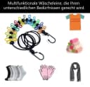 FOUORTUNATE-BEE Camping Wäscheleine mit Klammern, ausziehbar 3,0-3,7m Bild 3