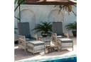 GOTLAND Gartenlounge-Set 5-tlg. Rattan Outdoor Bild 2