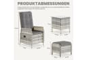 GOTLAND Gartenlounge-Set 5-tlg. Rattan Outdoor Bild 4