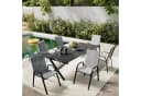 GOTLAND Gartenstuhl Hochlehner 6er Set Grau Schwarz Stapelbar Bild 1