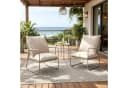 GOTLAND Gartenlounge-Set 3-tlg. Beige PE-Rattan mit Kissen & Tisch Bild 1