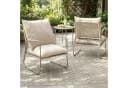 GOTLAND Gartenlounge-Set 3-tlg. Beige PE-Rattan mit Kissen & Tisch Bild 2