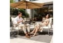 GOTLAND Gartenlounge-Set 3-tlg. Beige PE-Rattan mit Kissen & Tisch Bild 3