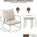 GOTLAND Gartenlounge-Set 3-tlg. Beige PE-Rattan mit Kissen & Tisch Bild 4