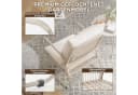 GOTLAND Gartenlounge-Set 3-tlg. Beige PE-Rattan mit Kissen & Tisch Bild 5