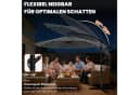 Huracan Sonnenschirm LED Solar Ø 250-350cm Ampelschirm mit Kurbel Bild 4