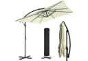 Huracan Sonnenschirm LED Solar Ampelschirm Beige/Anthrazit mit Kurbel Bild 2