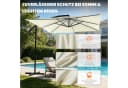 Huracan Sonnenschirm LED Solar Ampelschirm Beige/Anthrazit mit Kurbel Bild 5