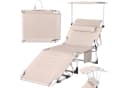 Huracan Gartenliege mit Dach & Klappfunktion Beige Bild 2