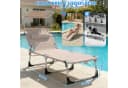 Huracan Gartenliege mit Dach & Klappfunktion Beige Bild 3