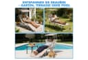 Huracan Gartenliege mit Dach & Klappfunktion Beige Bild 4