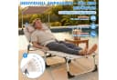 Huracan Gartenliege mit Dach & Klappfunktion Beige Bild 5