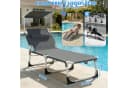 Huracan Gartenliege mit Dach & Kopfkissen 2 St. Klappbar Extra Breit Bild 3