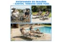 Huracan Gartenliege mit Dach & Kopfkissen 2 St. Klappbar Extra Breit Bild 4