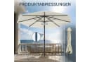 Huracan Sonnenschirm neigbar mit LED Beige 300/350 cm Bild 3