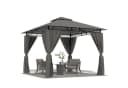 GUNJI Pavillon mit LED-Beleuchtung und UV-Schutz Grau Bild 1