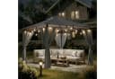 GUNJI Pavillon mit LED-Beleuchtung und UV-Schutz Grau Bild 2
