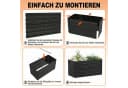 Ferghana Hochbeet Metall Rechteckig Verzinkt Schwarz/Grün/Silber Bild 3