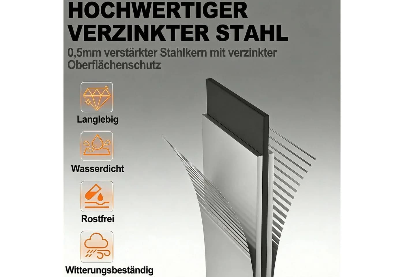 Ferghana Hochbeet Metall Rechteckig Verzinkt Schwarz/Grün/Silber - Bild 4