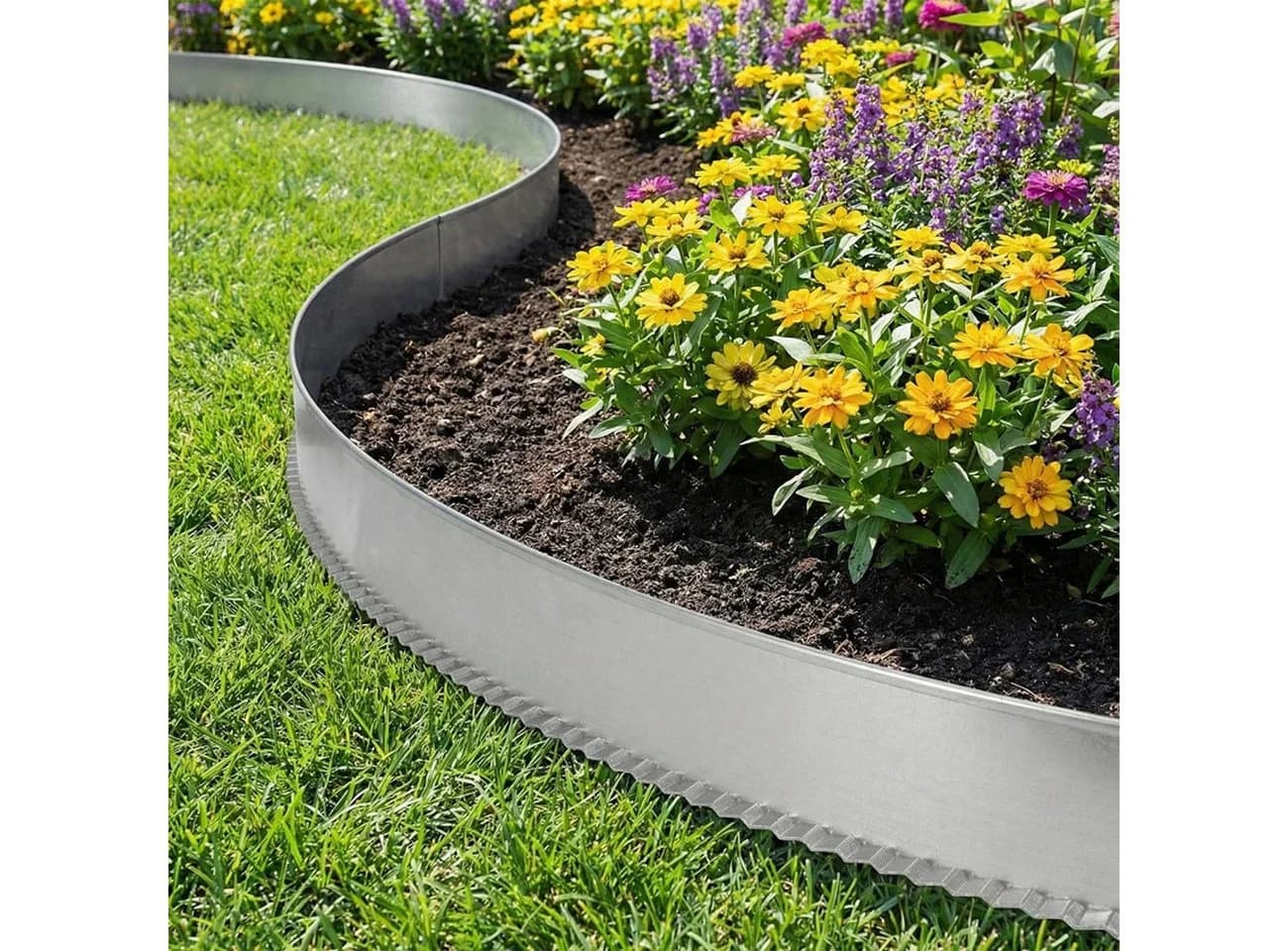 Ferghana Rasenkante Metall Verzinkt Flexible Beetumrandung Garten