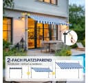 Ferghana Klemmmarkise Blau-Weiß Streifen Ohne Bohren Bild 4