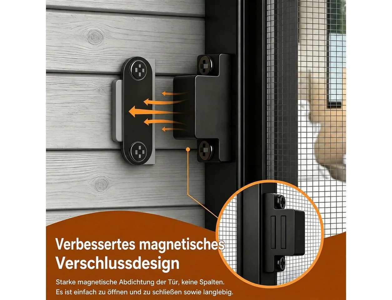 Ferghana Insektenschutztür mit Magnetstreifen & Automatischem Schließer - Bild 5