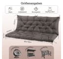 NACATIN Auflagekissen Hollywoodschaukel Grau Wasserdicht Bild 1