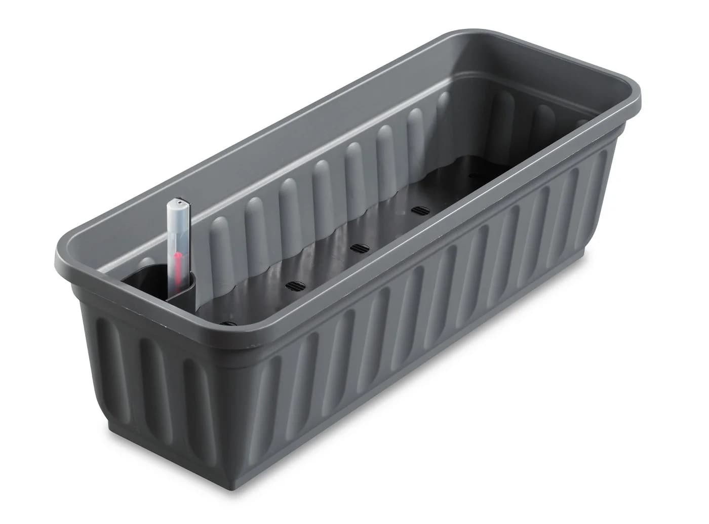 ALPFA Balkonkasten 80 cm Anthrazit mit Wasserspeicher
