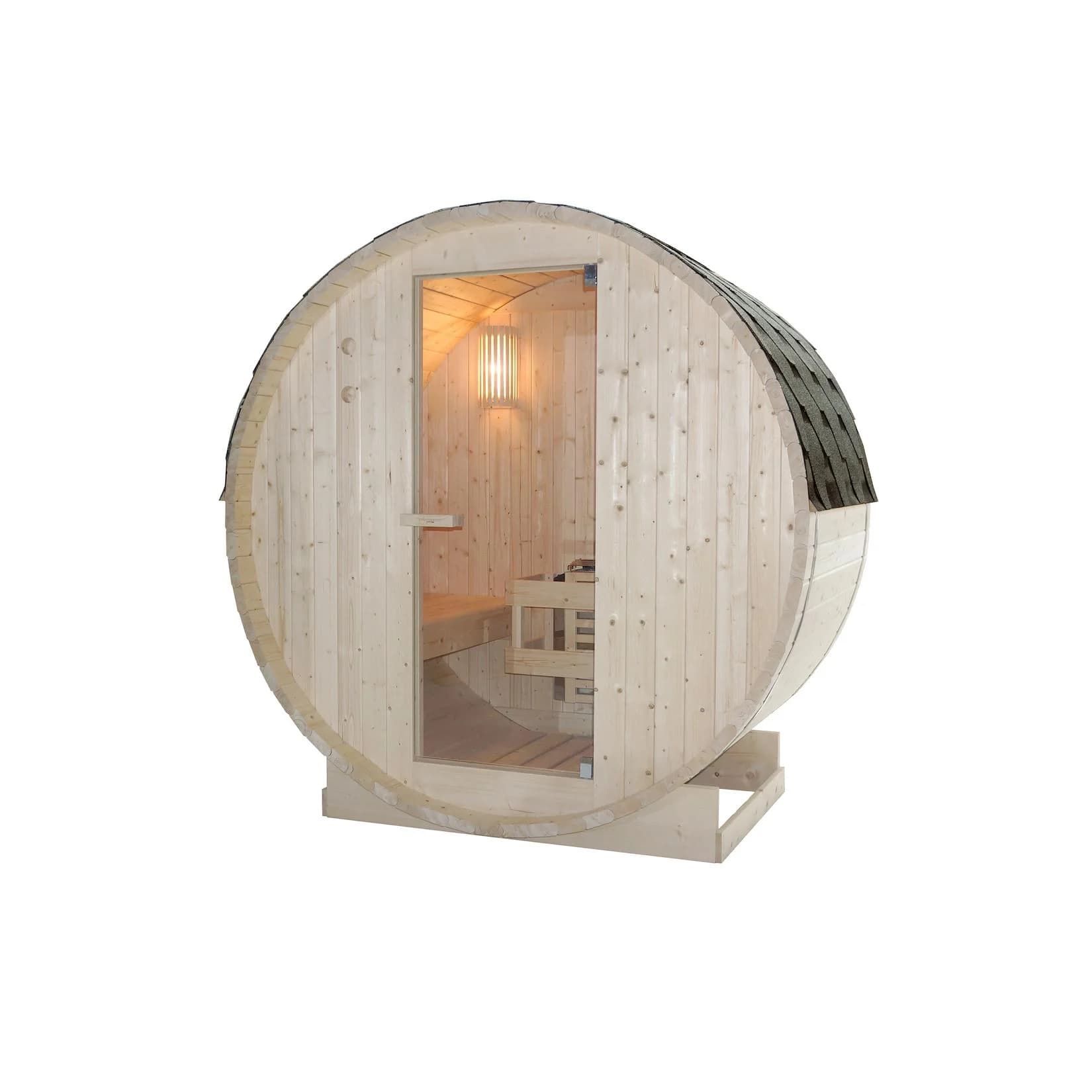 Sanotechnik Fasssauna TROMSÖ M Outdoor-Sauna