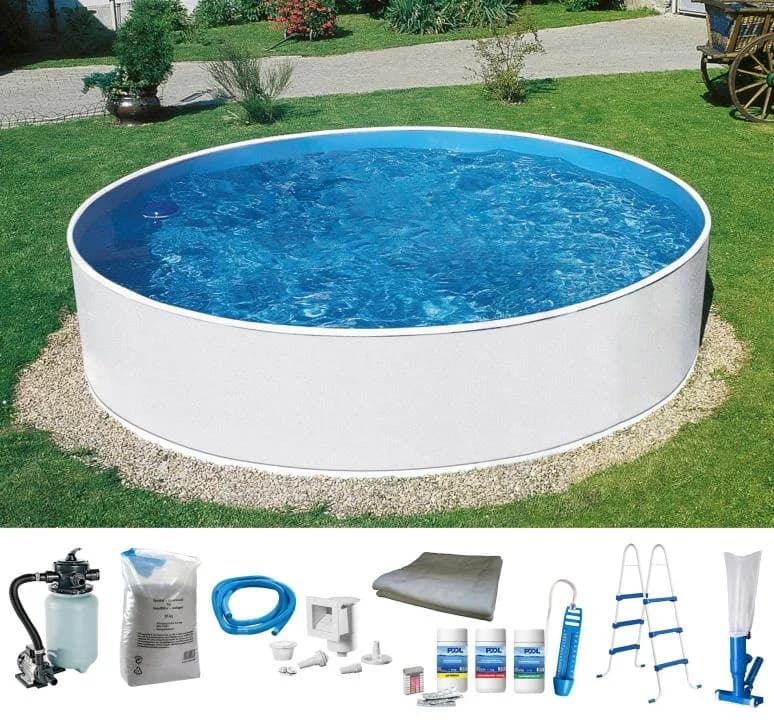 MY POOL BWT Rundpool ALL IN inkl. Zubehör, weiß, Stahlwandbecken