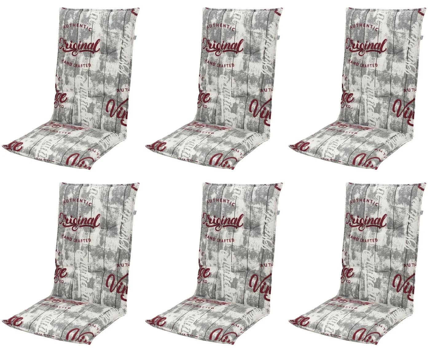 doppler® Hochlehnerauflage 6er Set 2901 - Grau - Bild 2