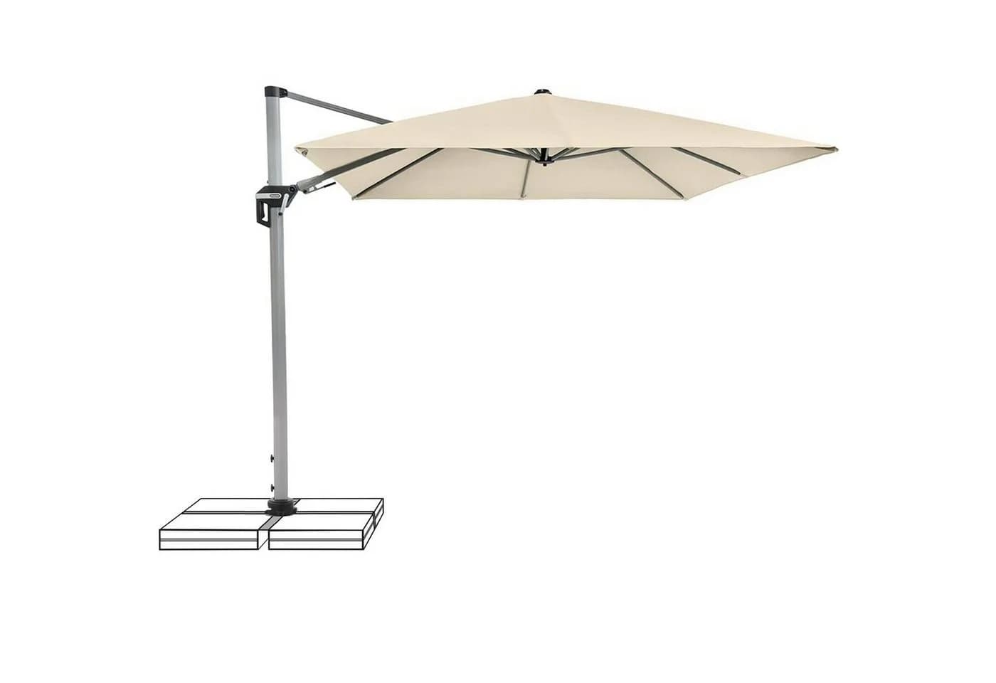 doppler® Ampelschirm Active II 350x260cm Beige Aluminium - Bild 2