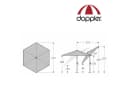 doppler ACTIVE Sonnenschirm 320 cm Hellgrau Auto Tilt Kurbelschirm Bild 3