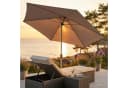 doppler ACTIVE Sonnenschirm 320 cm Hellgrau Auto Tilt Kurbelschirm Bild 5