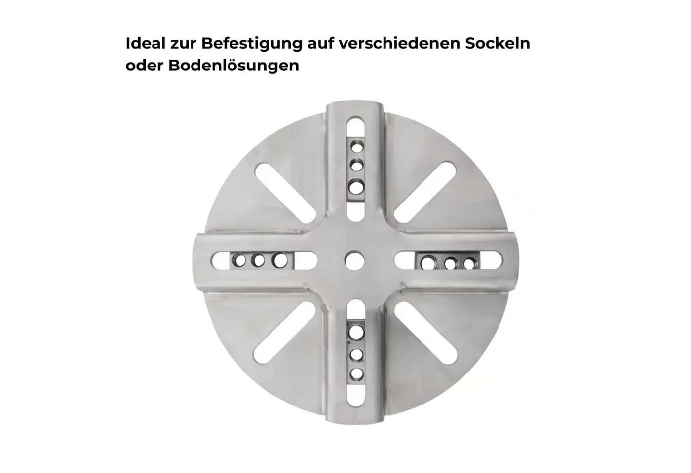 Doppler Vario Adapterplatte 6-17 cm für Sonnenschirme Schwarz - Bild 3