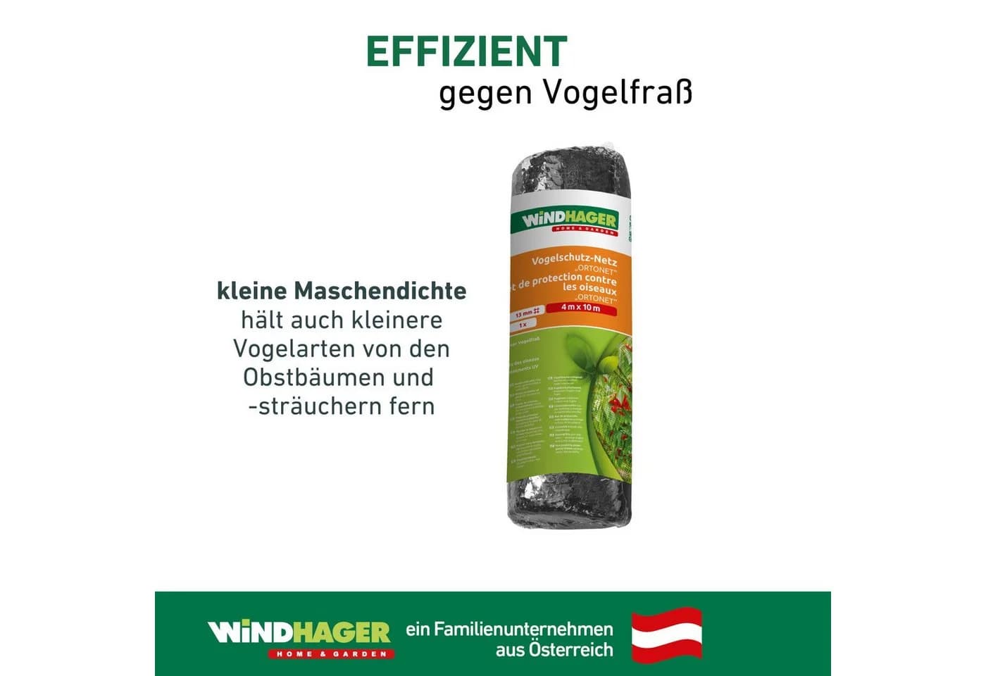 Windhager Vogelschutz-Netz Ortonet Polypropylen UV-stabilisiert - Bild 5