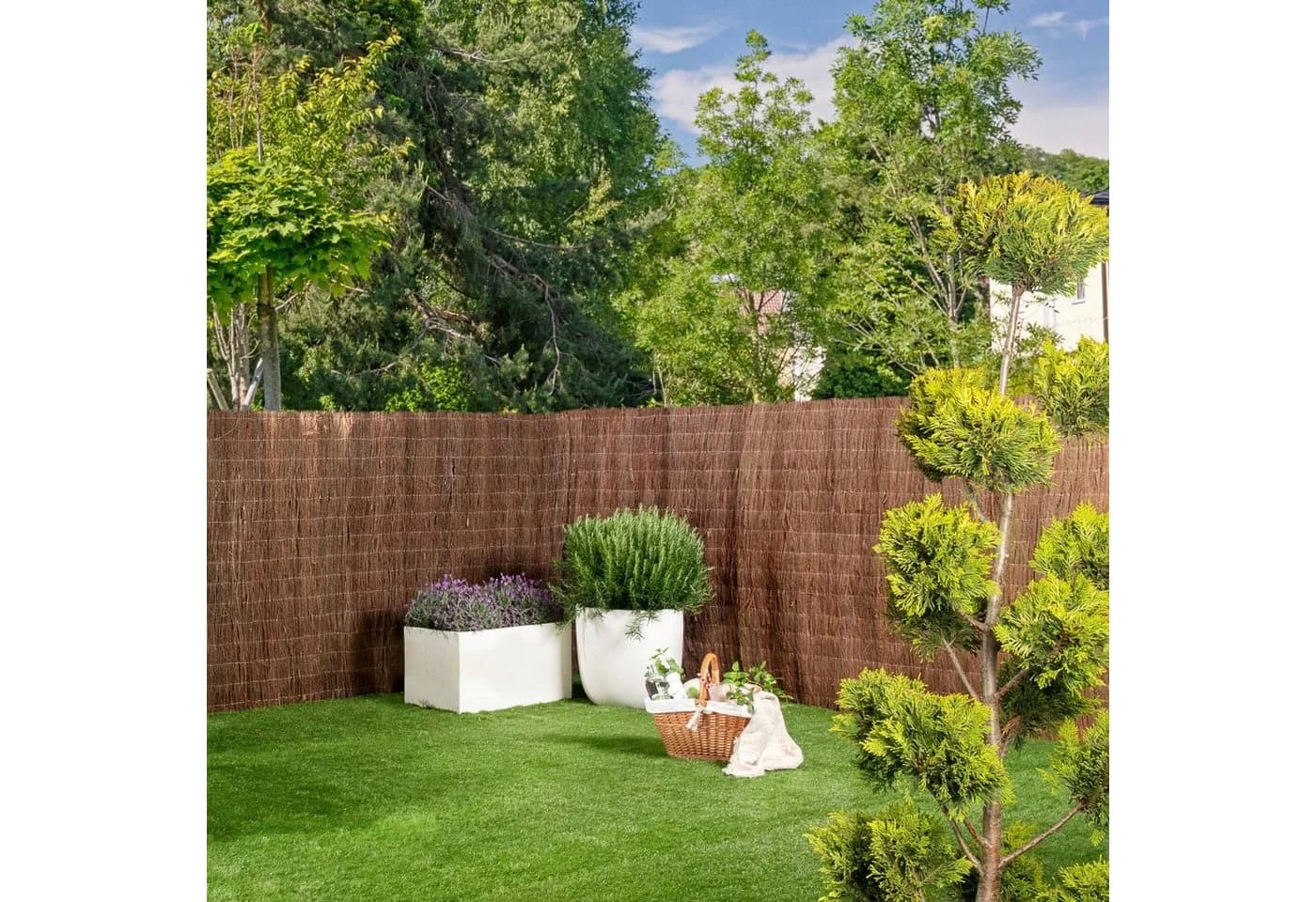 Windhager Sichtschutzzaun Natur Heidekraut Witterungsbeständig - Bild 4