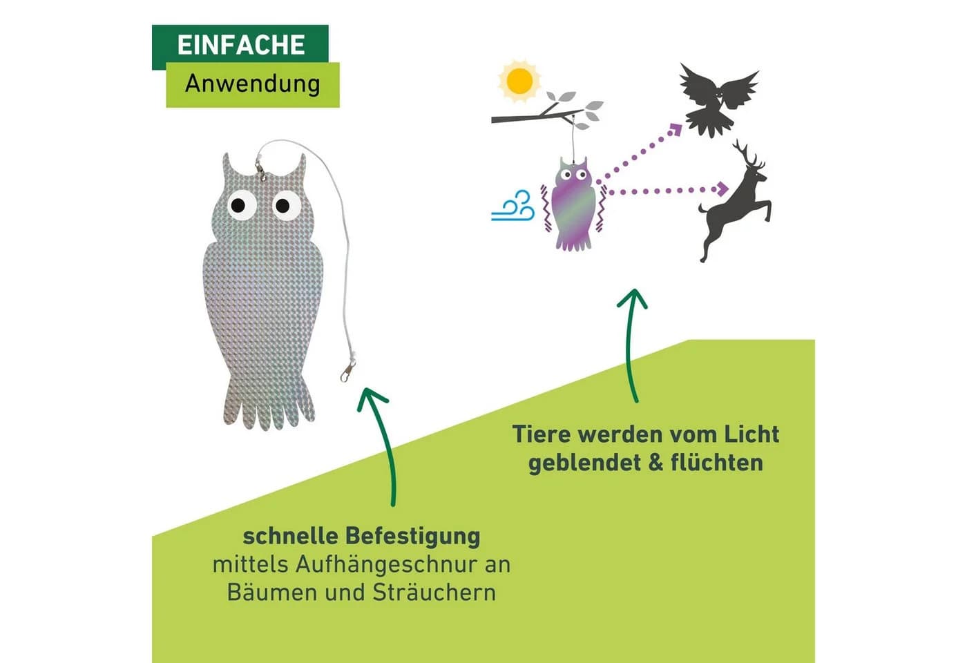 Windhager Vogelattrappe Reflektor Kunststoff silber Doppelpack - Bild 4