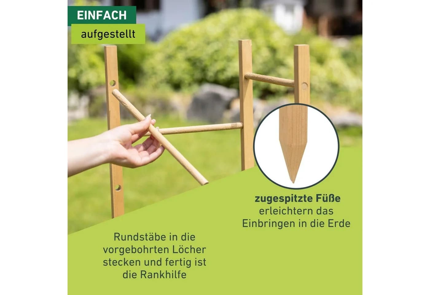 Windhager Holz-Rankturm Kletterhilfe Garten FSC Kiefernholz - Bild 5
