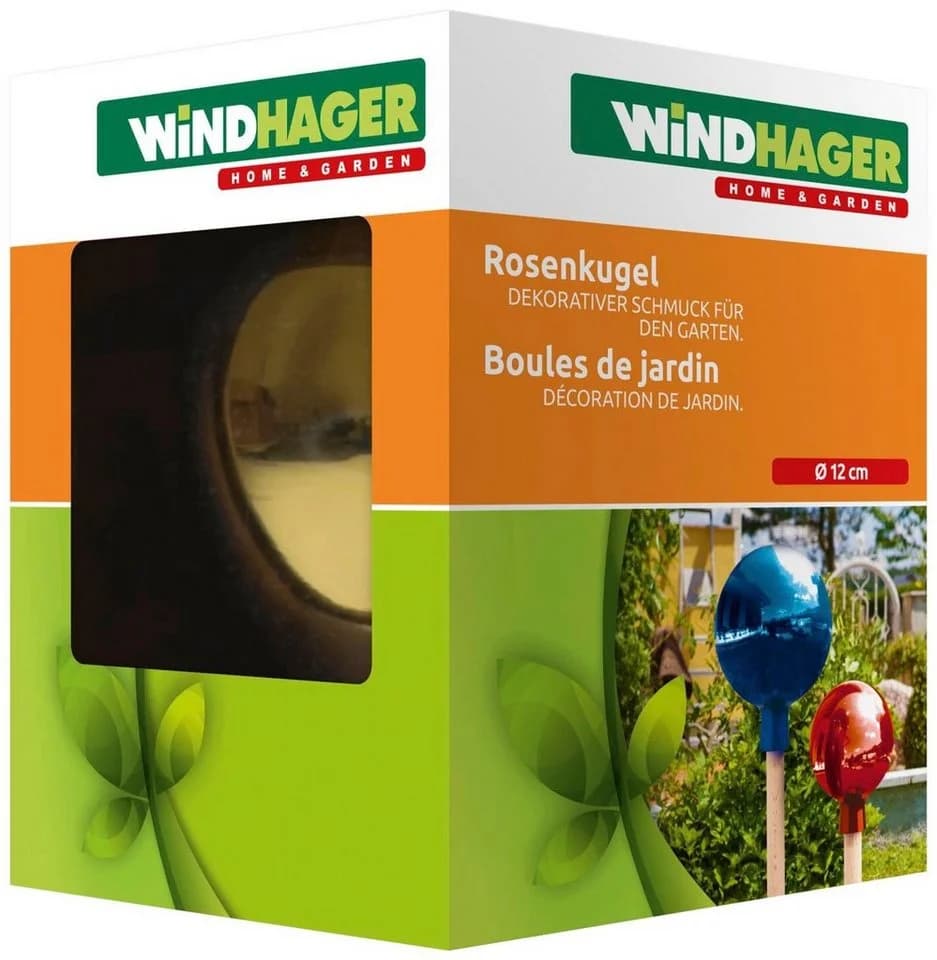 Windhager Rosenkugel aus Glas Ø 16cm Blau - Bild 4