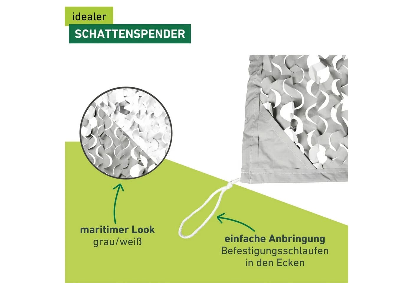 Windhager Sonnensegel COTE D´AZUR UV-Schutz 3x4m Beige/Weiß - Bild 4