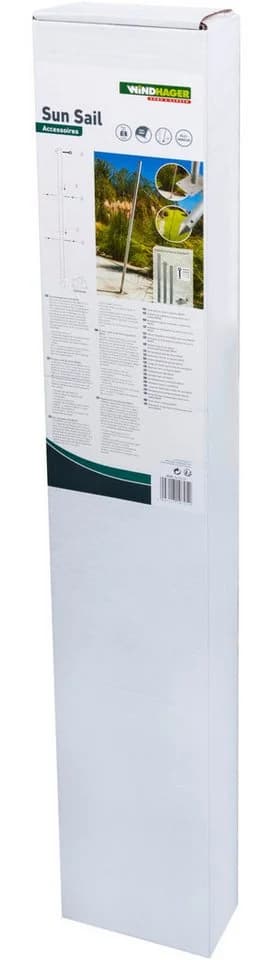 Sonnensegelmast WINDHAGER Basic Silber Aluminium - Bild 2