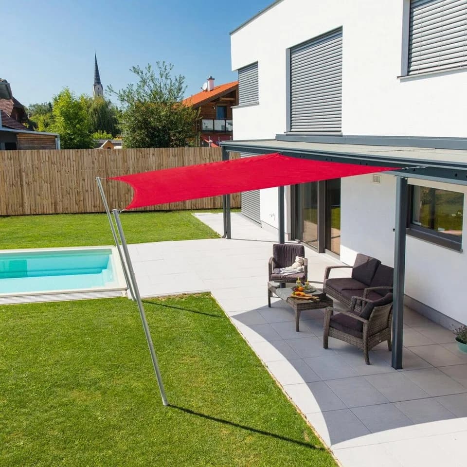 Sonnensegel WINDHAGER Capri Quadrat Rot Polyester