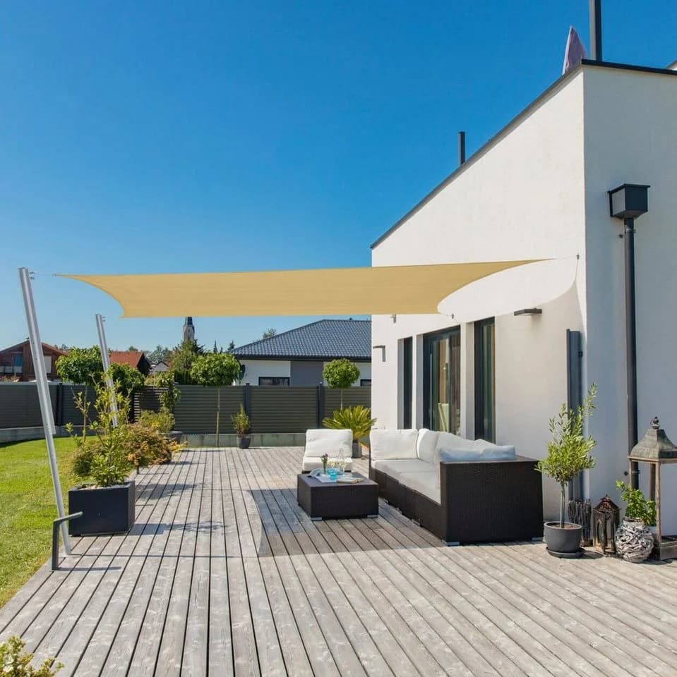 WINDHAGER Sonnensegel Elba Rechteck Beige Polyethylen