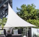Windhager Sonnensegel Dreieck Cremeweiß 5x5m Polyester Bild 1