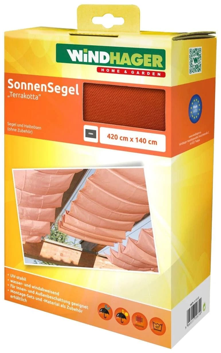 Sonnensegel WINDHAGER Rot Polyester Seilspannmarkise