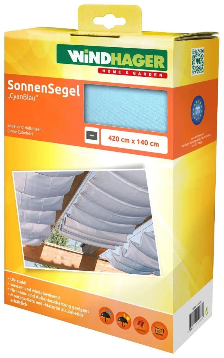 Sonnensegel Windhager Blau Polyester
