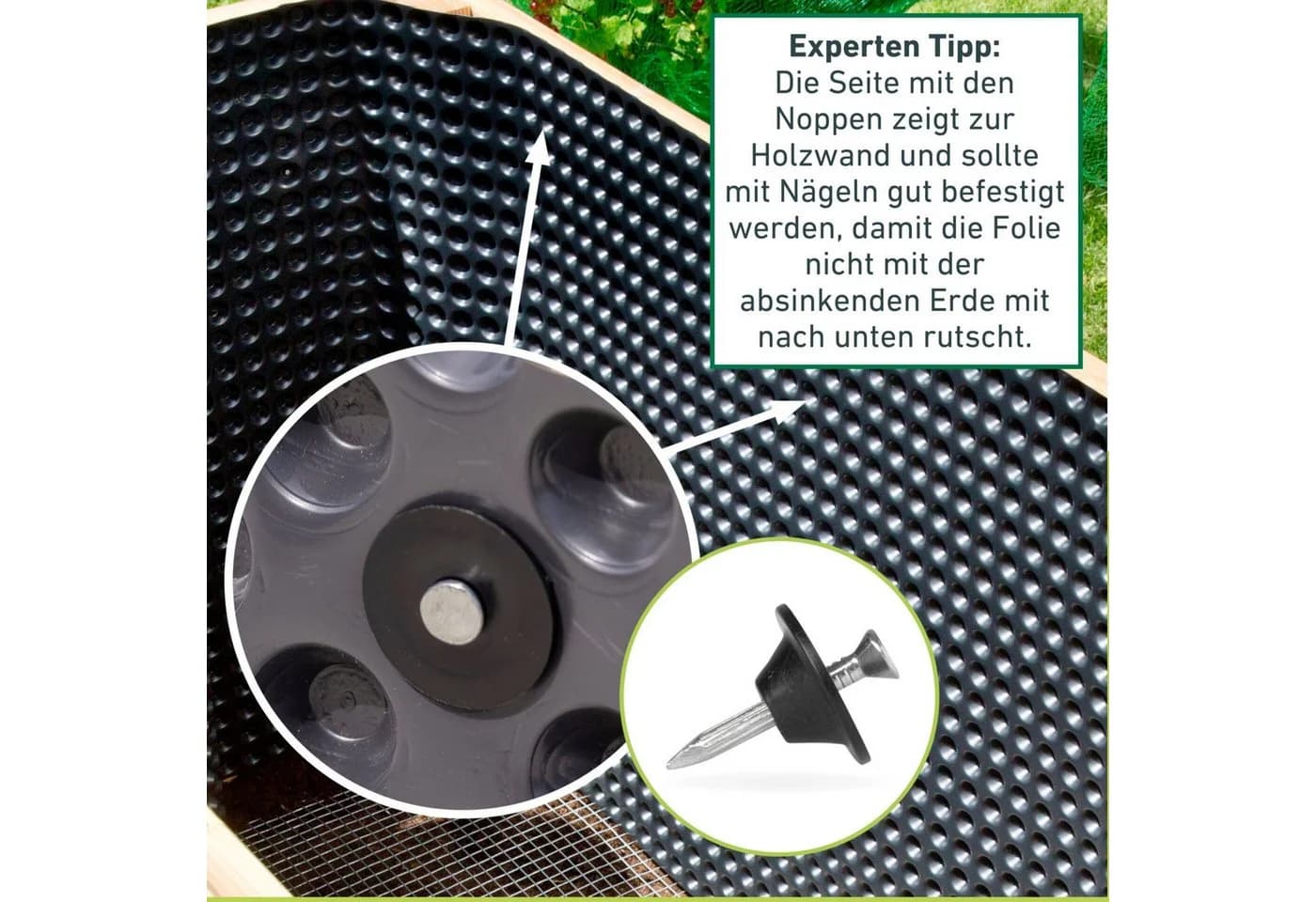 Windhager Hochbeet-Dichtnägel 100 Stk. 3,5x30 mm mit Unterlegscheibe - Bild 3