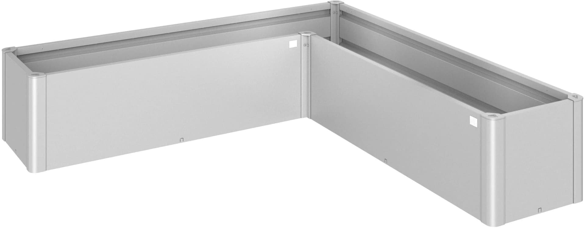 BioHort Hochbeet Belvedere L-Form Mini 2 Silber Metallisch